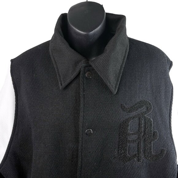 ASK YURSELF Banned Varsity Jacket Black White Men’s M Unisex Women’s XL Academia - Picture 6 of 16